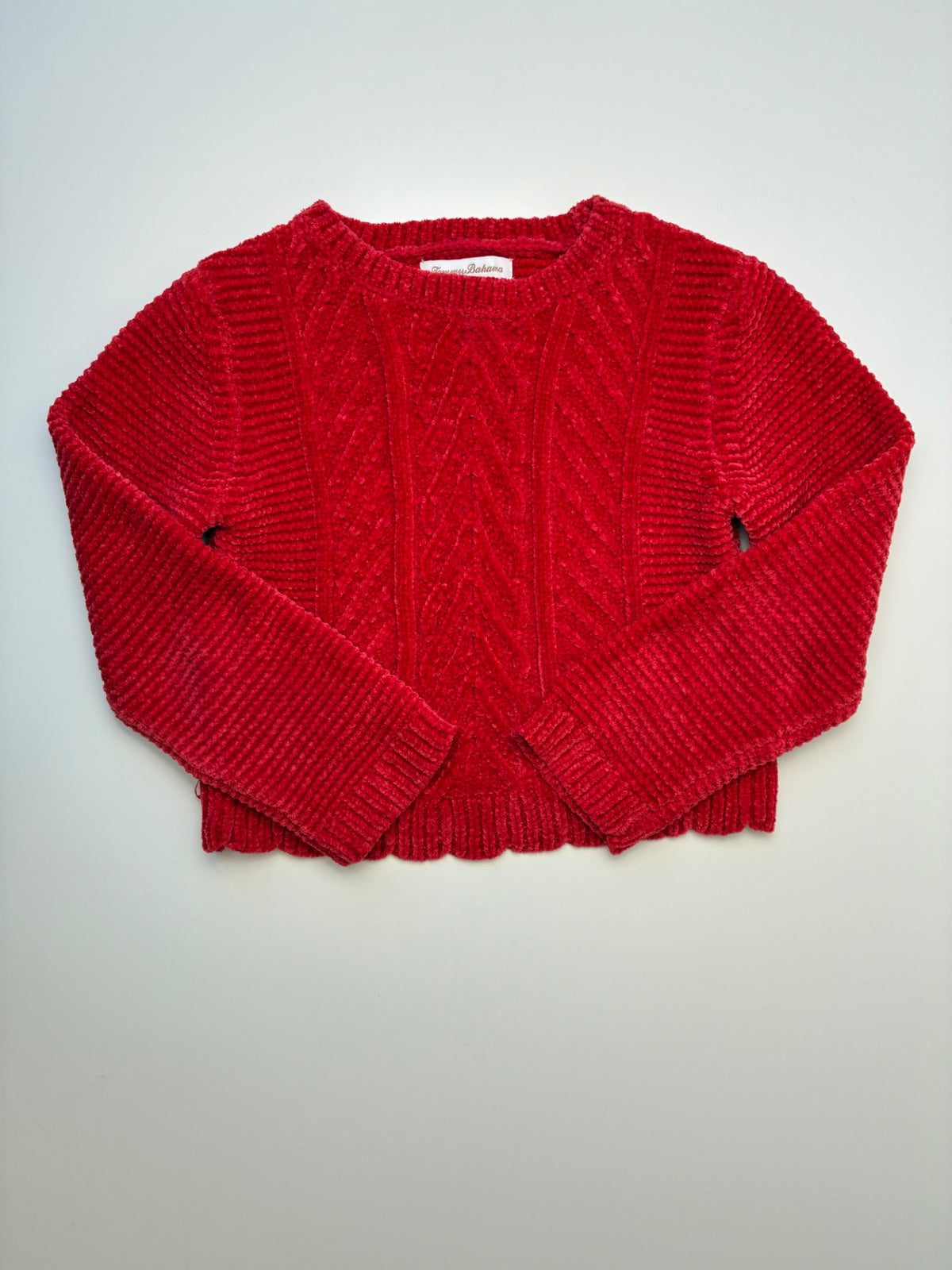 Tommy Bahama Sweater - Red Chenille Knit | size 5T/6