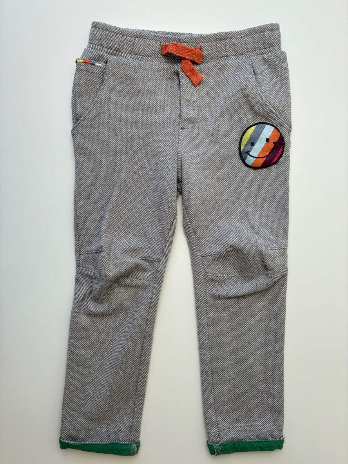 Magnetic Me Pants - Gray Striped + Smiley Face | size 3T