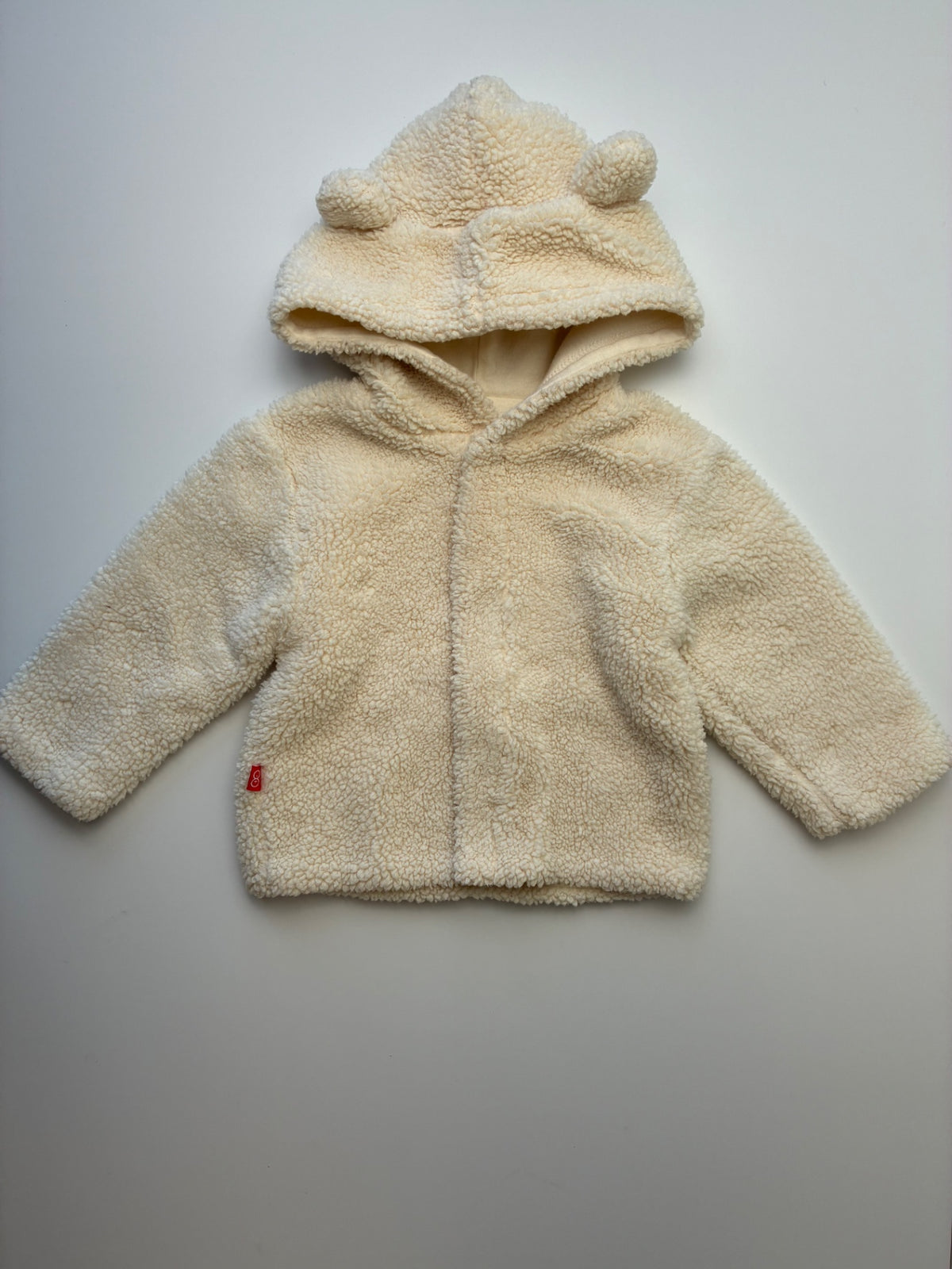 Magnetic Me Jacket - Cream Fur w/ Hood | size 6 - 12 Months