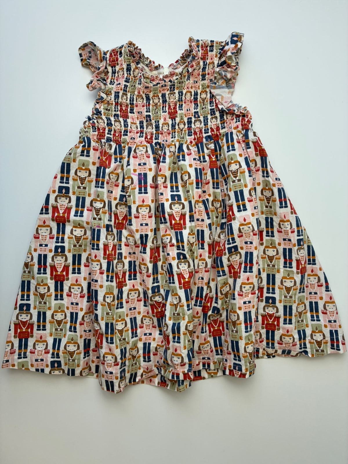 Pink Chicken Dress - Multicolor 100% Cotton Smocked Nutcrackers | size 2T