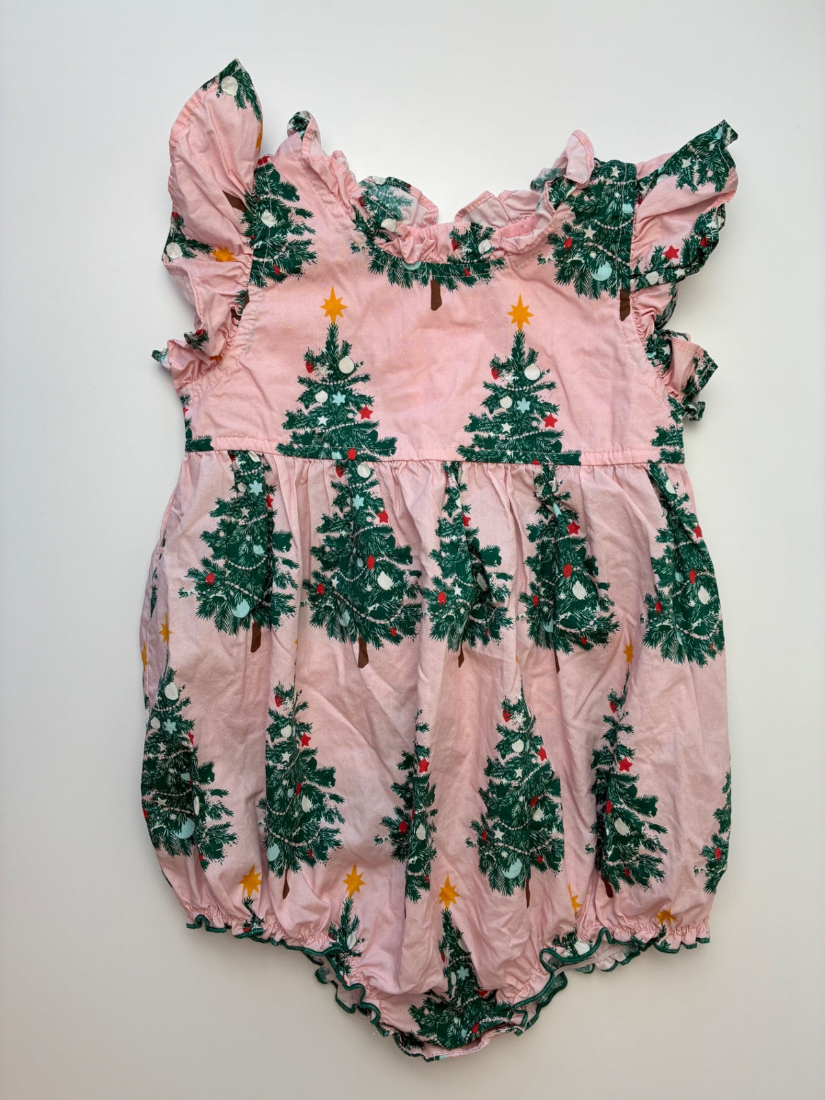 Pink Chicken Bubble - Pink 100% Cotton Christmas Trees | size 18 - 24 Months