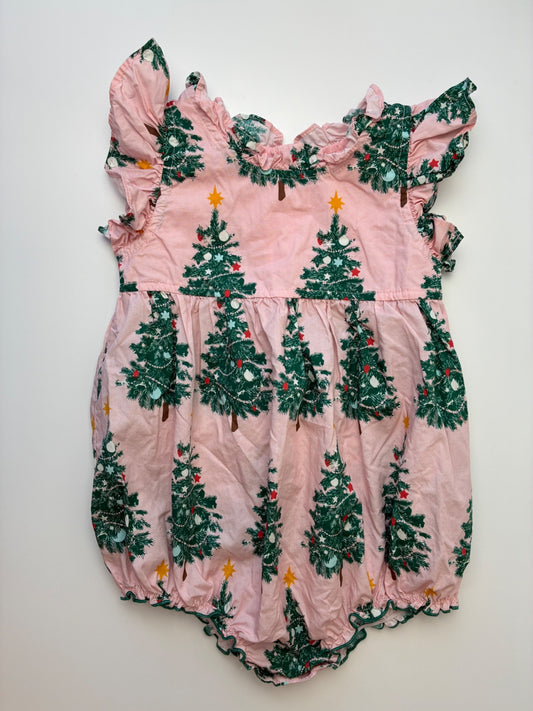 Pink Chicken Bubble - Pink 100% Cotton Christmas Trees | size 18 - 24 Months