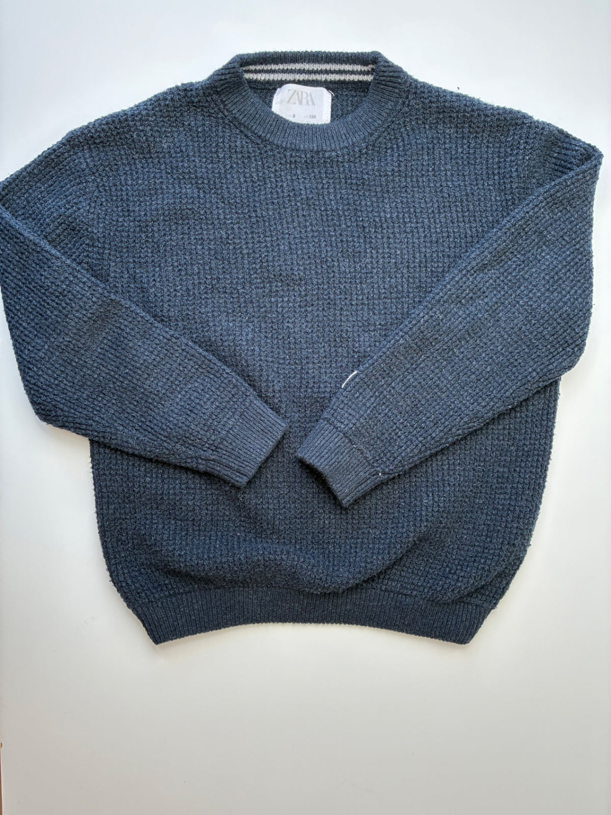 Zara Sweater - Navy Blue Waffle Knit | size 9