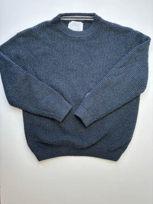 Zara Sweater - Navy Blue Waffle Knit | size 9