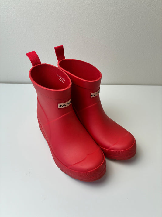 Hunter Shoes - Red Short Rain Boots | size Shoe 4