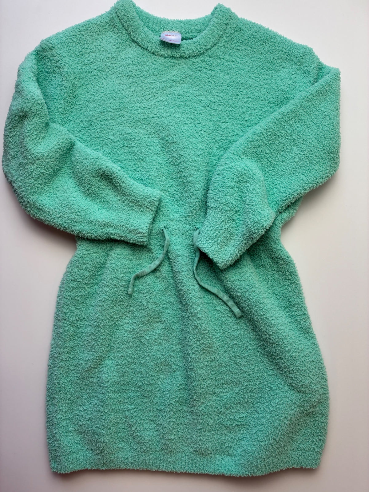 Hanna Andersson Dress - Green Marshmallow Tie Waist | size 6/7