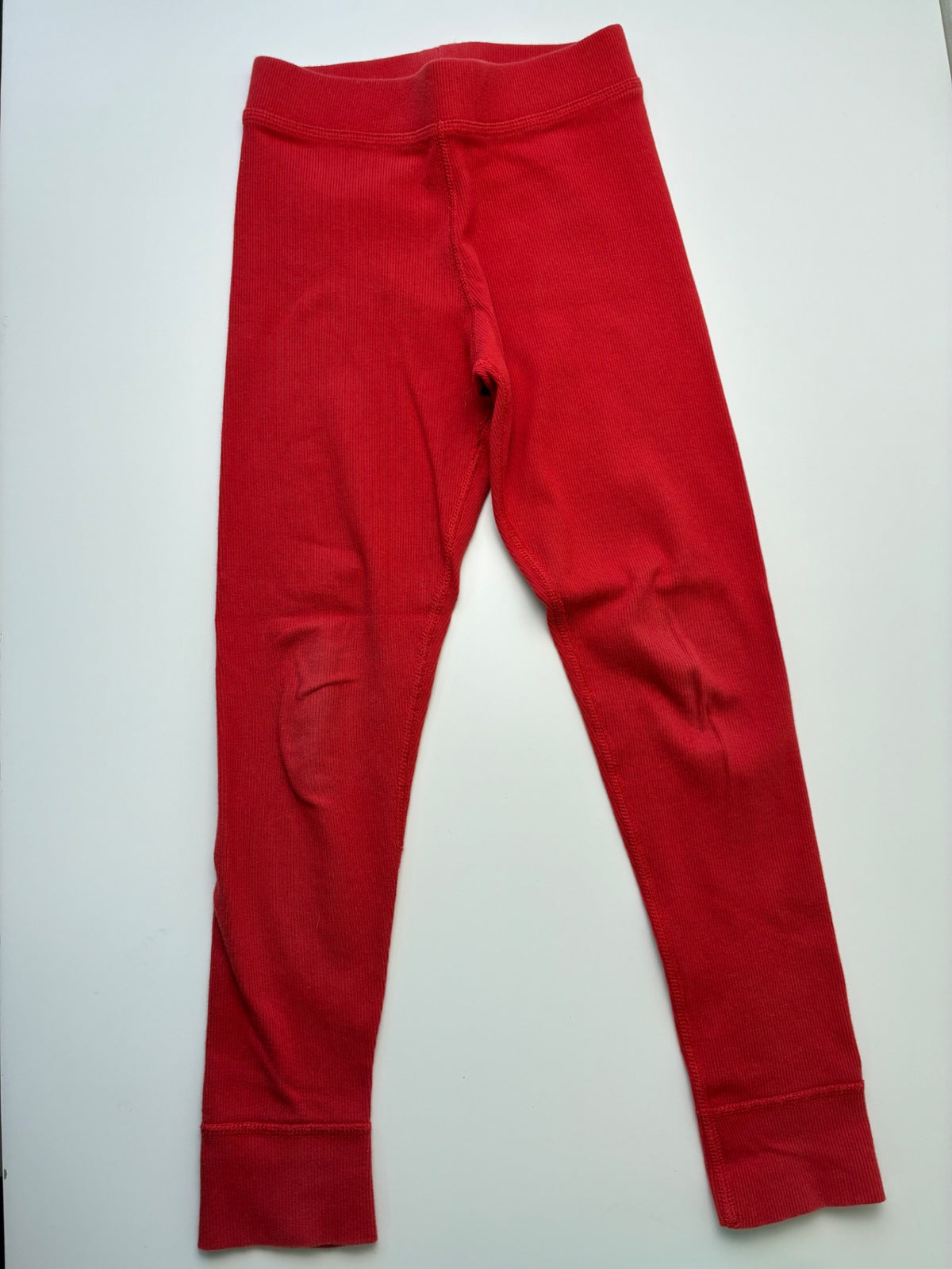 Hanna Andersson Leggings - Red Ribbed | size 6/7