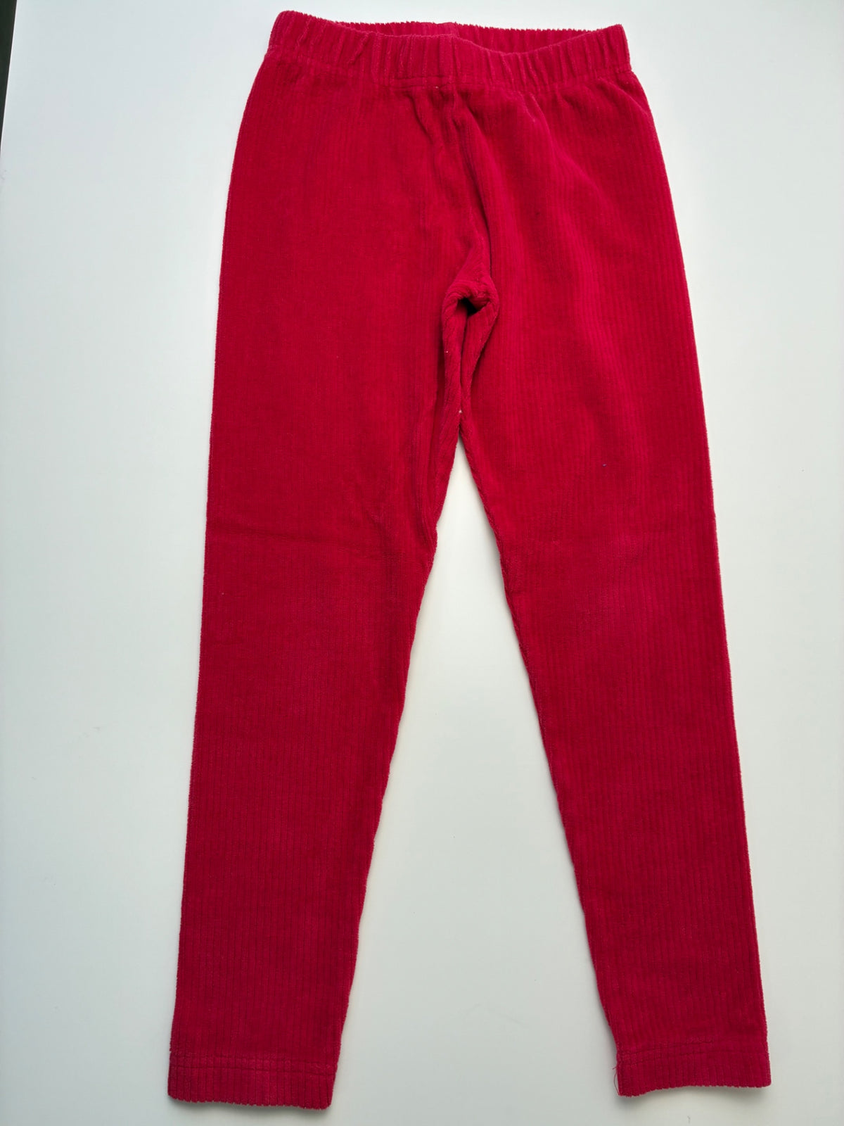 Hanna Andersson Leggings - Red Ribbed Velour | size 6/7