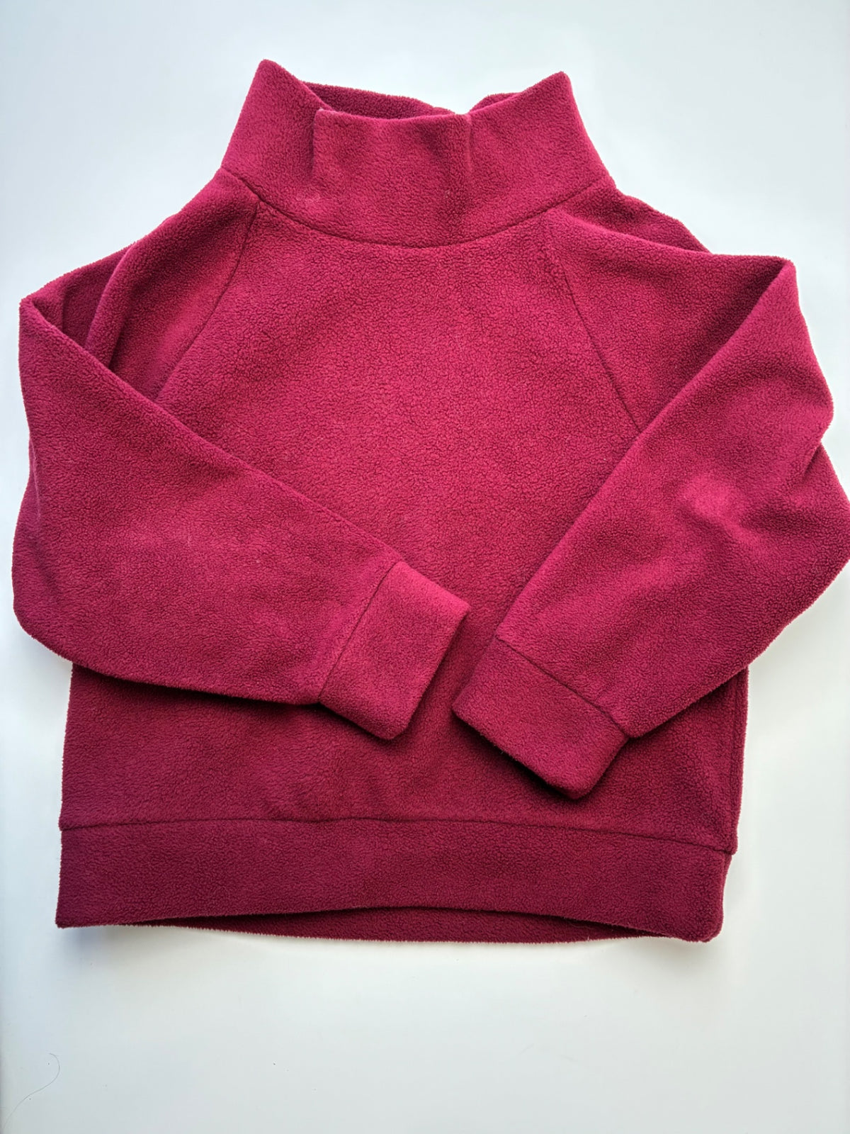 Gap Kids Sweatshirt - Red Fleece Mock Neck | size 6/7