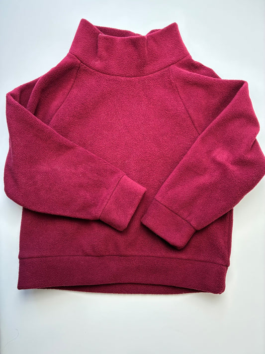 Gap Kids Sweatshirt - Red Fleece Mock Neck | size 6/7