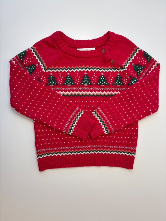 Tommy Bahama Sweater - Red Fair Isle Christmas Tree | size 5T/6