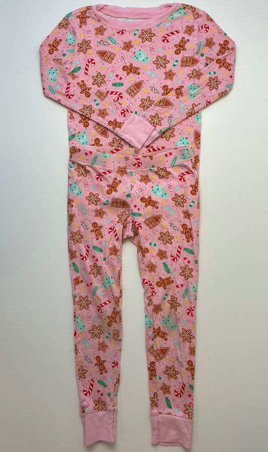 Old Navy 2 Piece Ensemble - Pink Gingerbread Pajamas | size 6