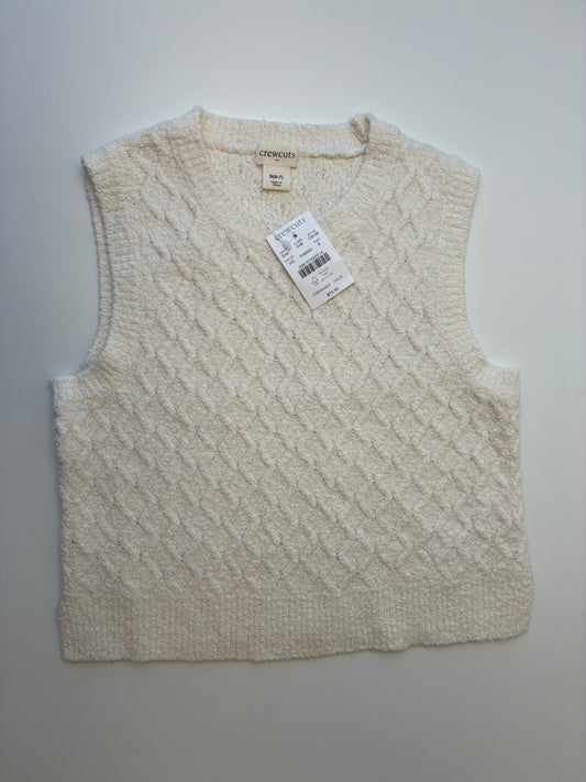 Crewcuts Sweater - Cream Knit Vest | size 6/7