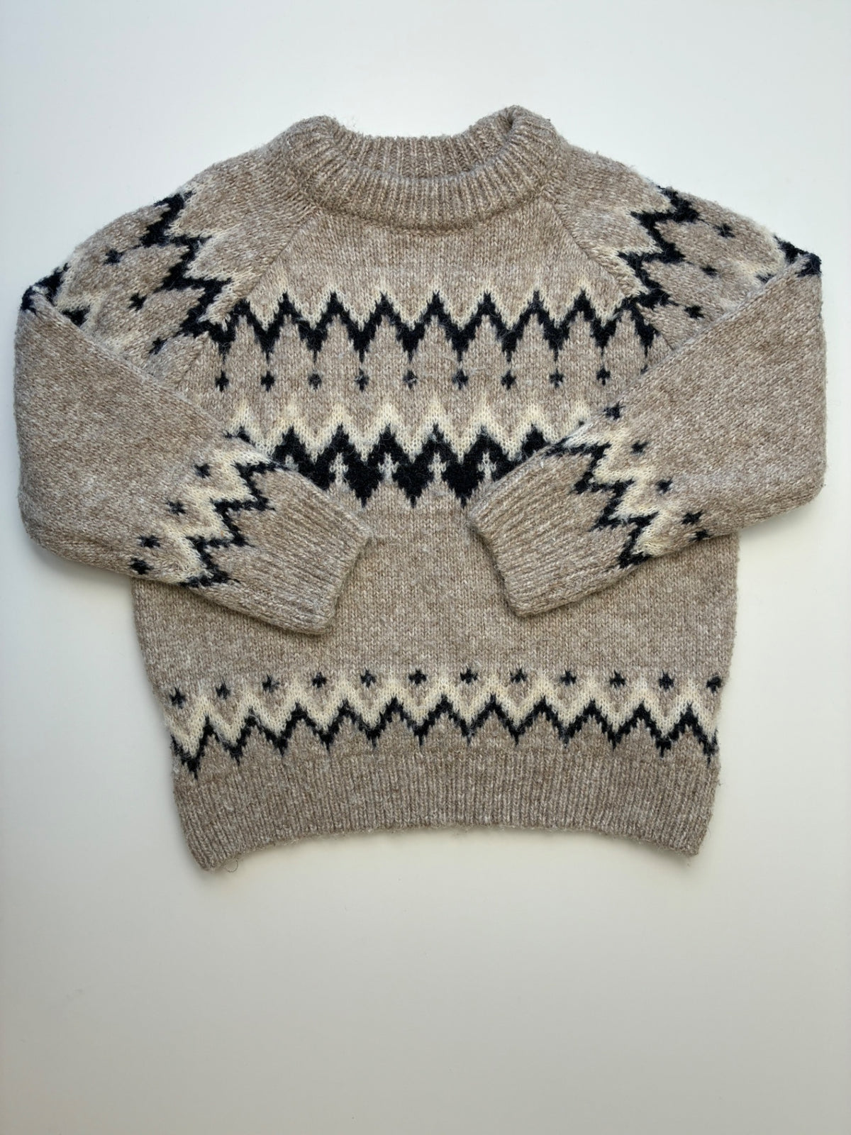 Zara Sweater - Brown Fair Isle | size 3T