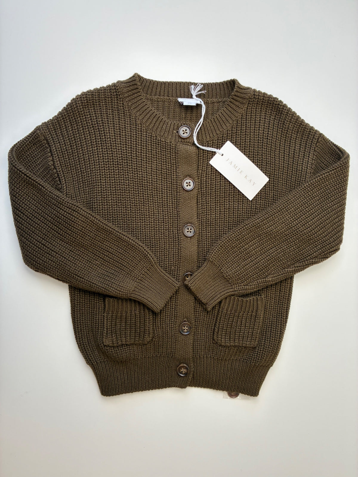Jamie Kay Sweater - Green 100% Cotton Cardigan | size 4T