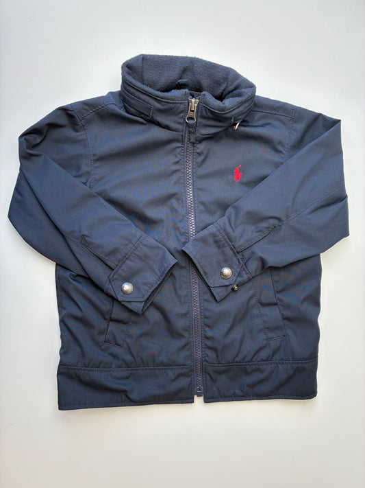 Polo Ralph Lauren Jacket - Navy Blue Rain Coat w/ Foldable Hood | size 2T