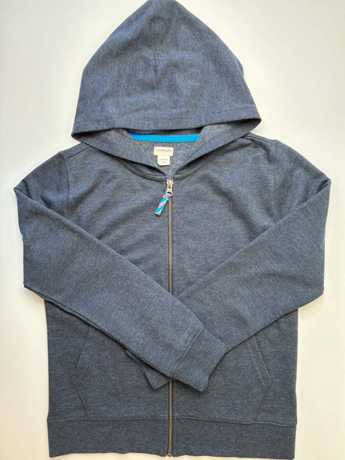 Crewcuts Sweatshirt - Navy Blue Full Zip Hoodie | size 10/11