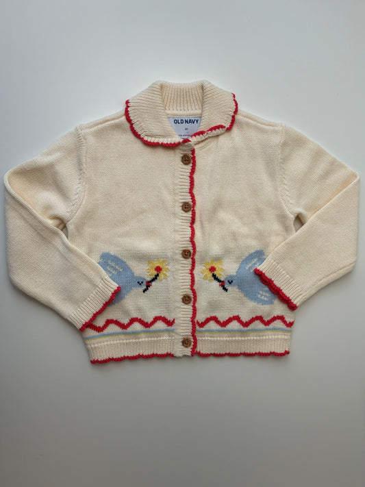 Old Navy Sweater - Cream Dove Cardigan | size 3T