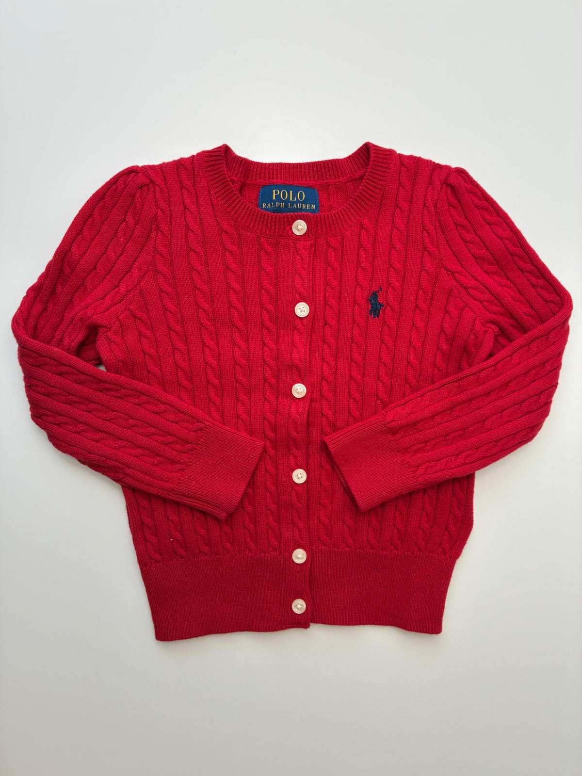 Polo Ralph Lauren Sweater - Red 100% Cotton Cardigan | size 2T