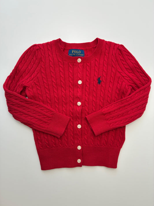 Polo Ralph Lauren Sweater - Red 100% Cotton Cardigan | size 2T