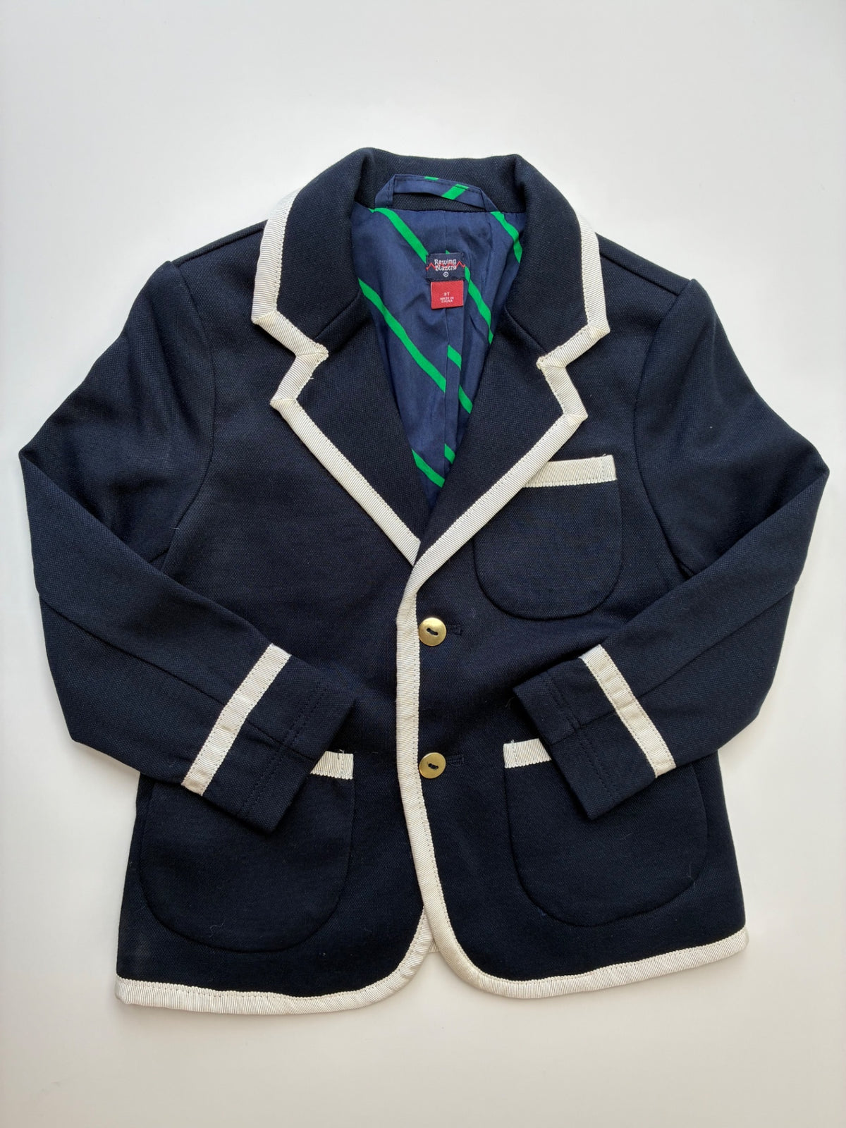 Rowing Blazers x Target Blazer - Navy Blue White Trim | size 2T