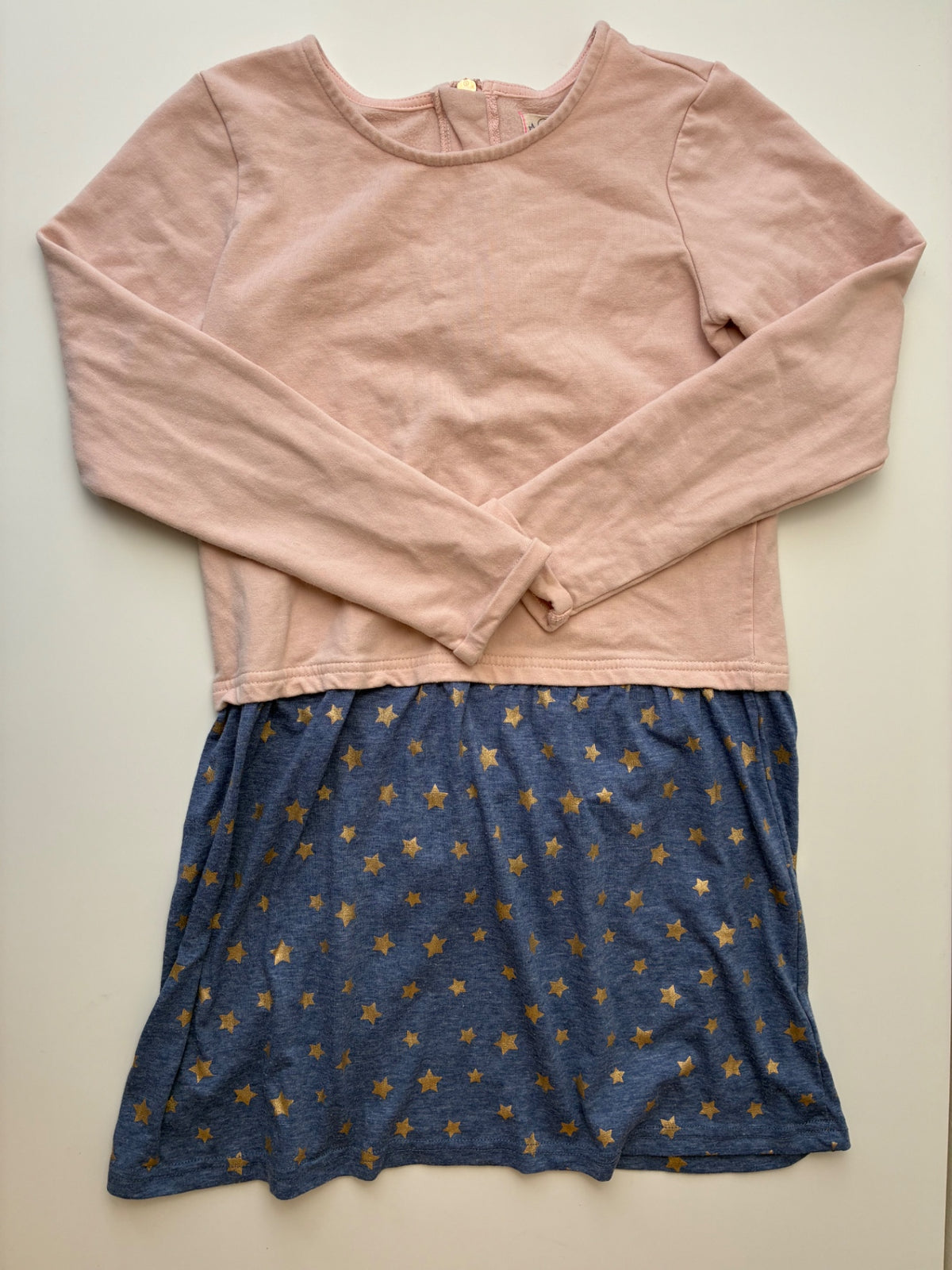 Tea Dress - Pink Metallic Stars | size 8