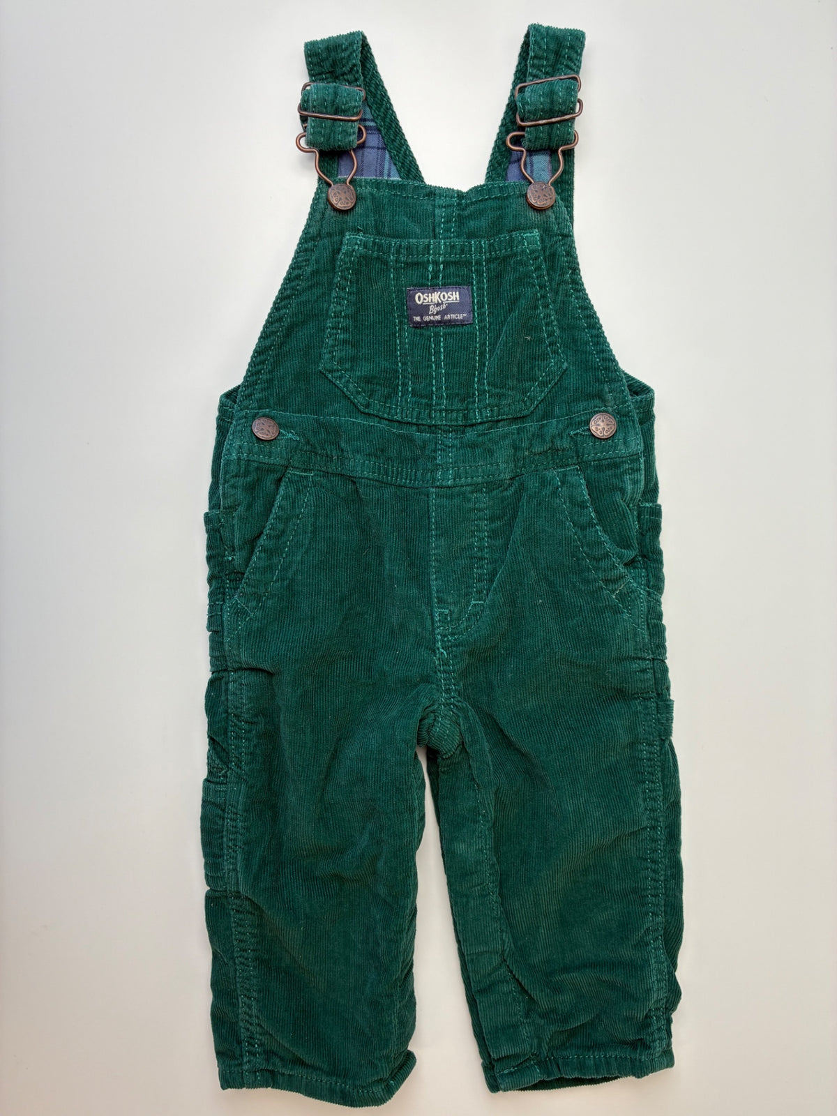Oshkosh B'Gosh Overalls - Green Corduroy | size 12 Months