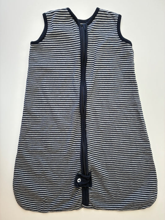 Burt's Bees Baby Sleepsack - Navy Blue 100% Cotton Striped | size 0 - 6 Months
