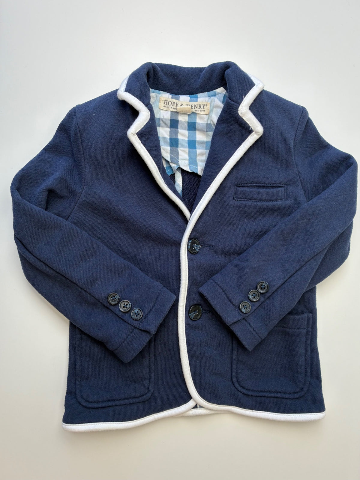 Hope & Henry Blazer - Navy Blue 100% Organic Cotton | size 2T