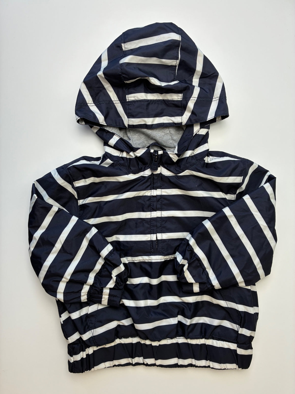 Baby Gap Jacket - Navy Blue Striped Raincoat | size 12 - 18 Months
