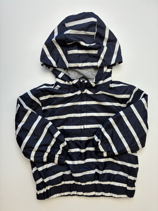 Baby Gap Jacket - Navy Blue Striped Raincoat | size 12 - 18 Months