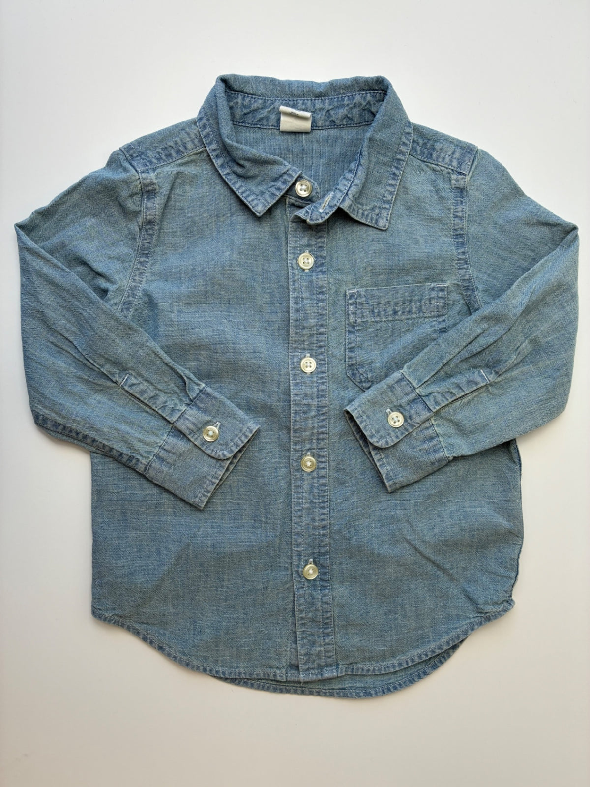 Baby Gap Shirt - Blue 100% Cotton Chambray Button Up | size 2T