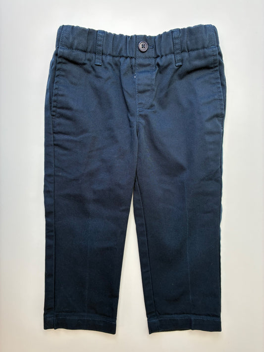 Land's End Pants - Navy Blue Elastic Waist Chino | size 2T