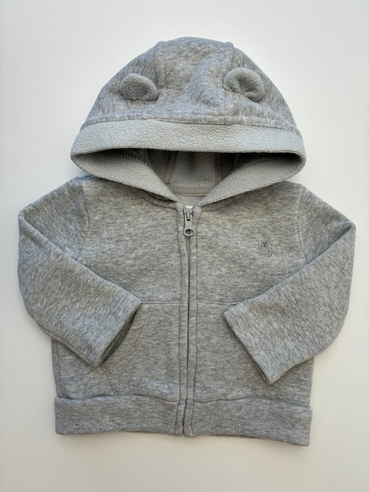 Baby Gap Sweatshirt - Gray Zip Up Hoodie | size 3 - 6 Months