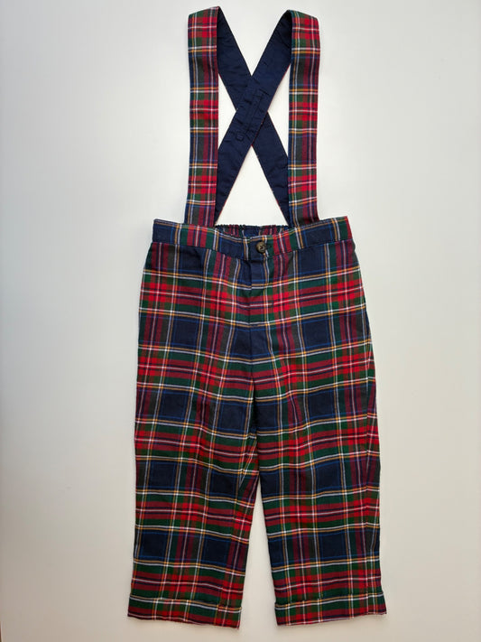 Janie and Jack Pants - Multicolor Plaid w/ Suspenders | size 18 - 24 Months