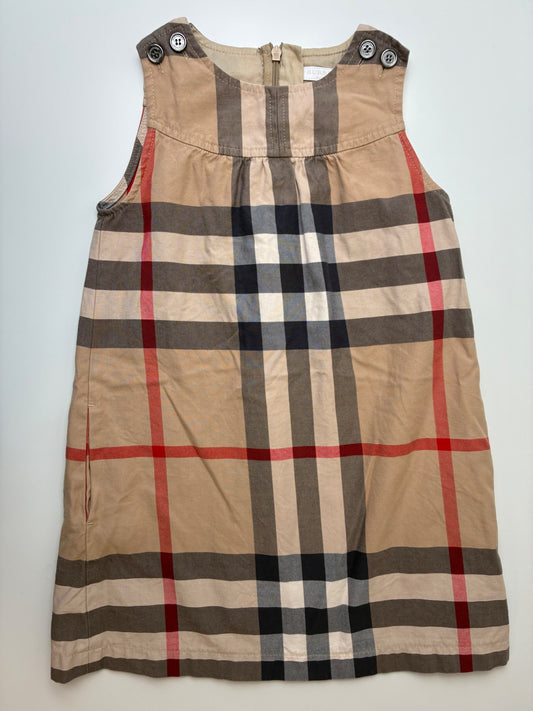 Burberry Dress - Brown 100% Cotton Plaid Shift | size 7