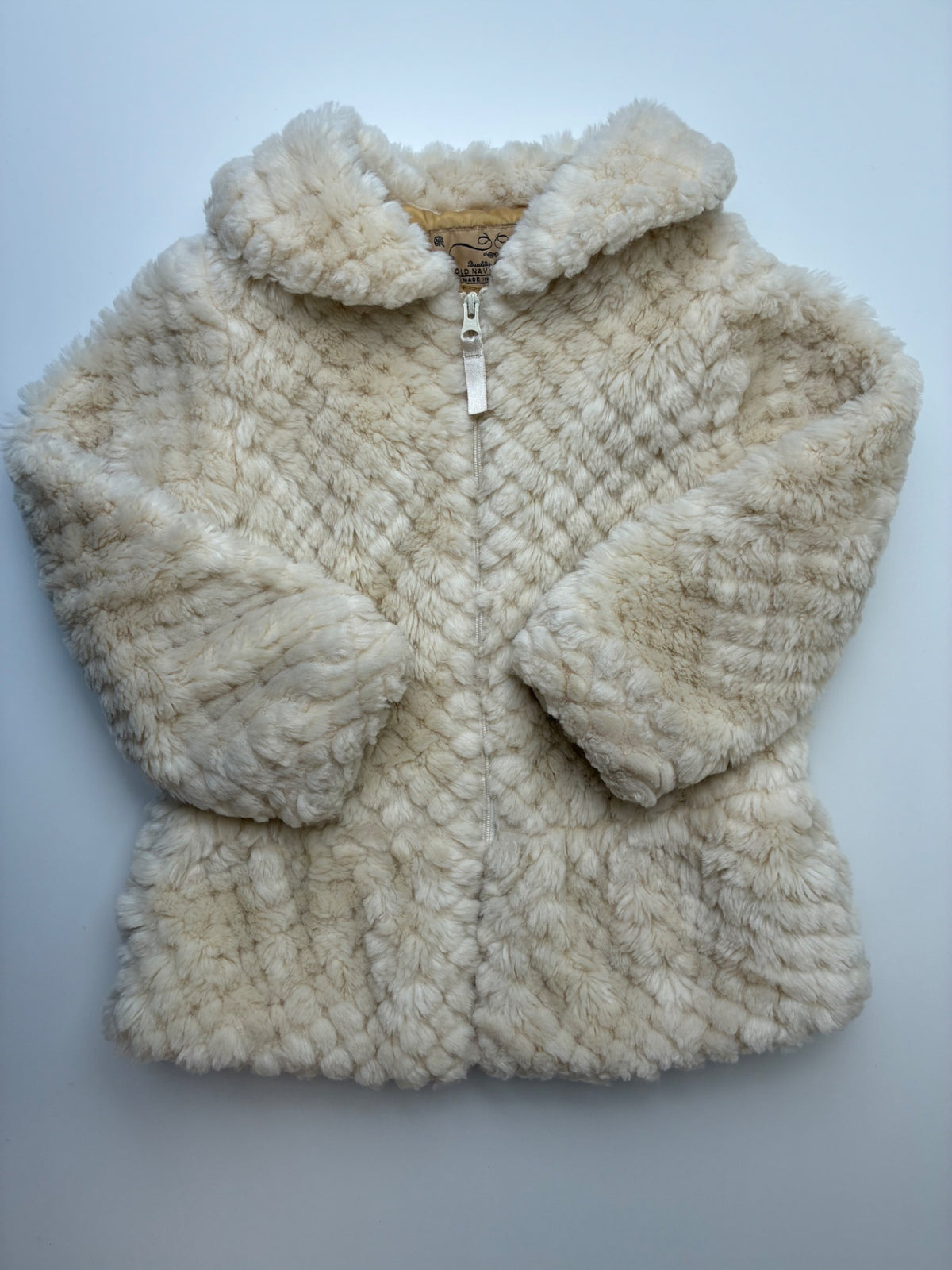 Old Navy Jacket - Cream Faux Fur | size 3T