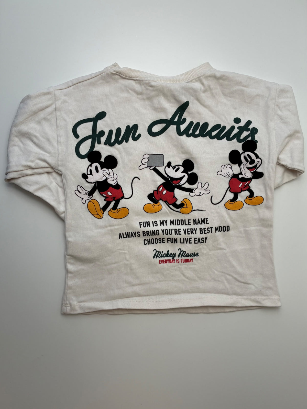 Zara Shirt - Cream Mickey Mouse 'Fun Awaits' | size 5T