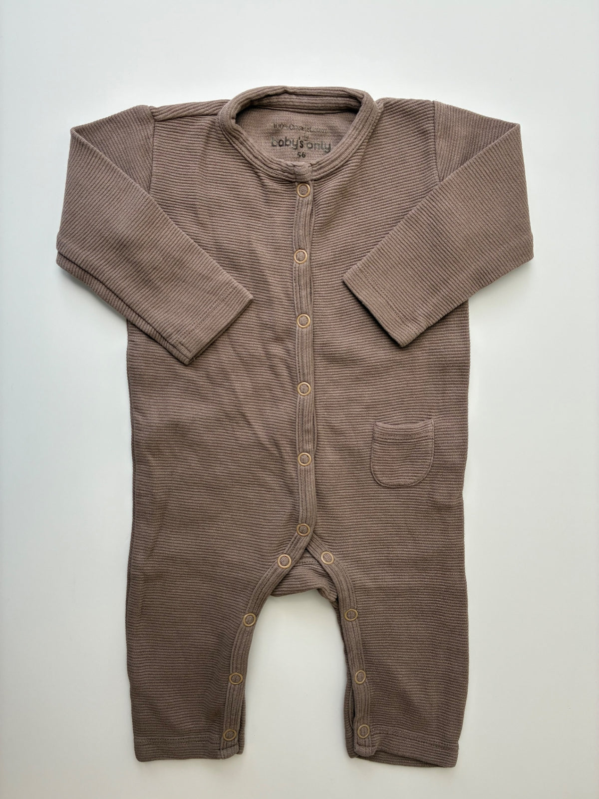Baby's Only Onesie - Brown 100% Organic Cotton Ribbed | size 0 - 3 Months