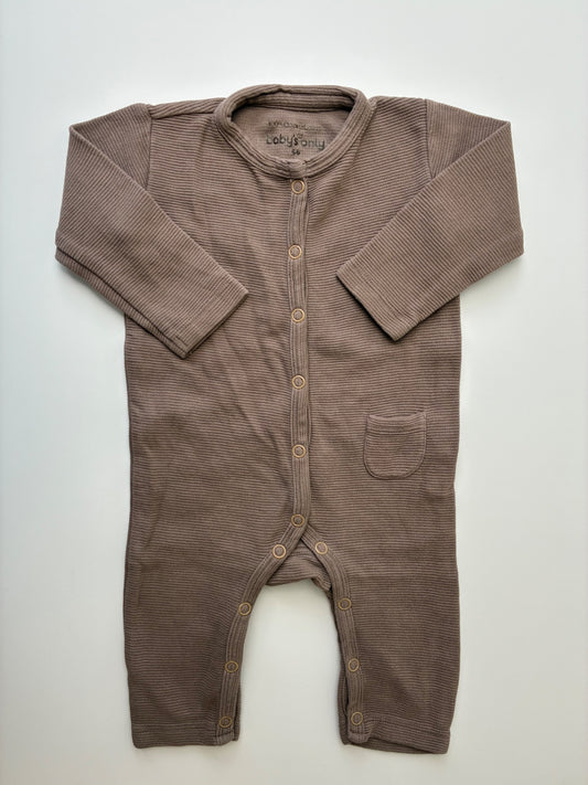 Baby's Only Onesie - Brown 100% Organic Cotton Ribbed | size 0 - 3 Months