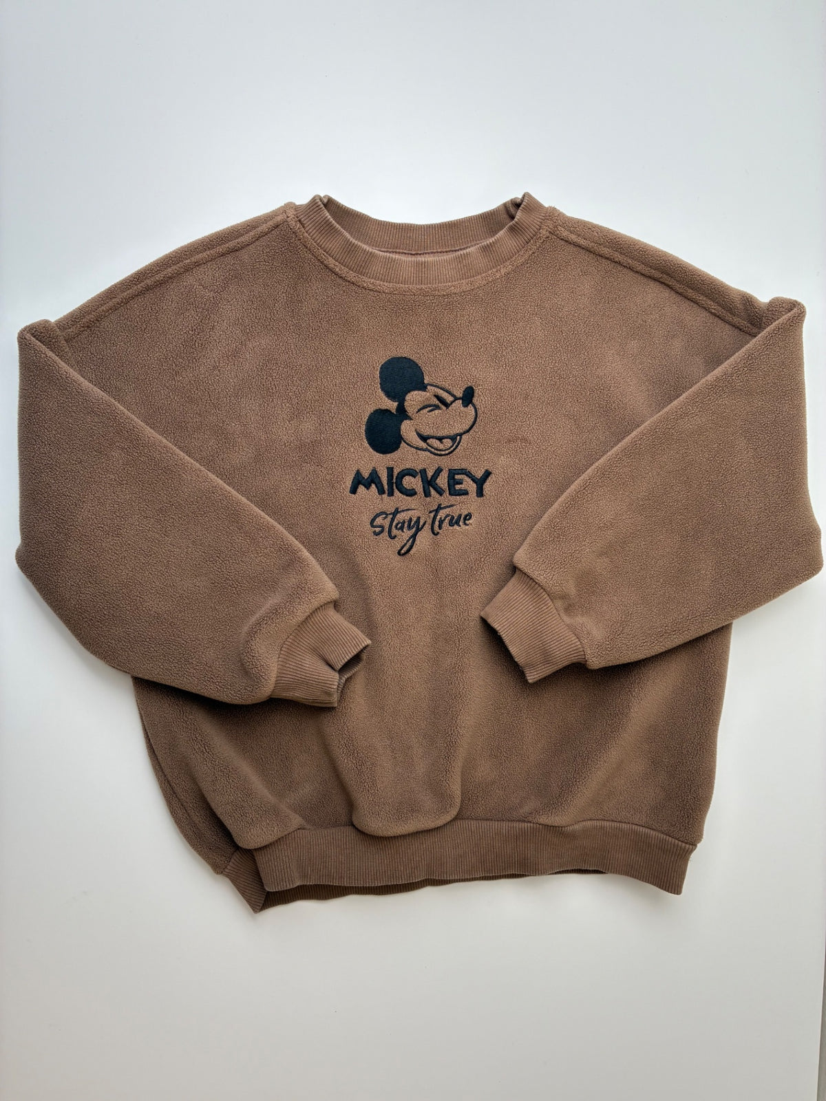 Zara Sweatshirt - Brown Fleece Mickey Mouse Crewneck | size 5T