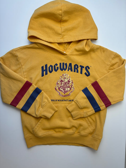 Harry Potter Sweatshirt - Yellow Hogwarts Hoodie | size 8