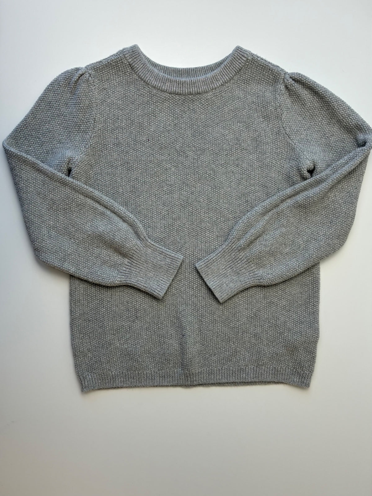 Gap Kids Sweater - Gray Metallic Crewneck | size 6/7
