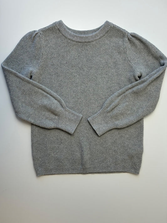 Gap Kids Sweater - Gray Metallic Crewneck | size 6/7