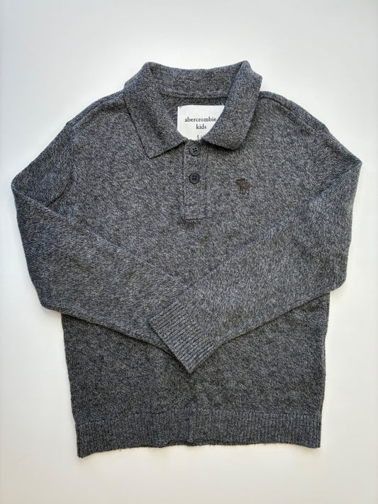 Abercrombie Kids Sweater - Gray Button Up + Collar | size 5T/6