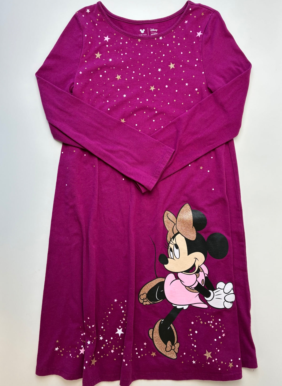 Disney x Jumping Beans Dress - Purple Glitter Minnie Mouse | size 8
