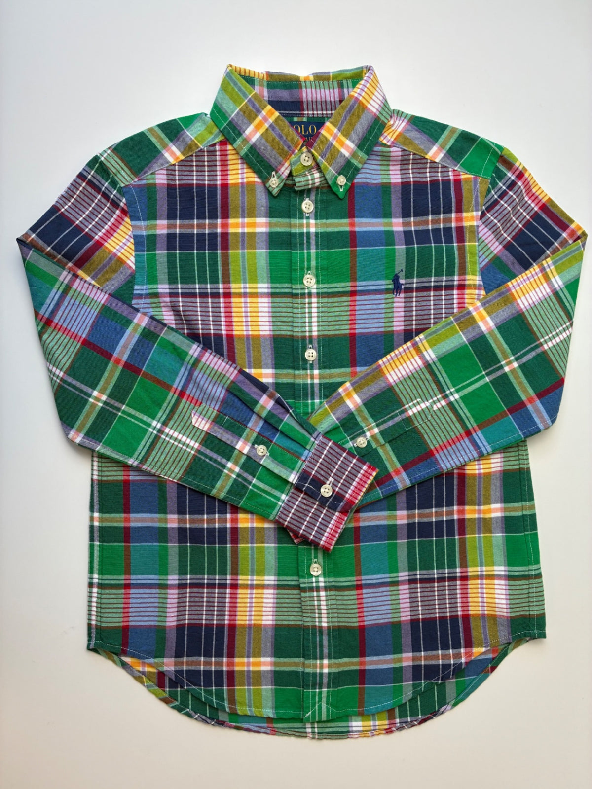 Polo Ralph Lauren Shirt - Multicolor 100% Cotton Plaid Button Down | size 8