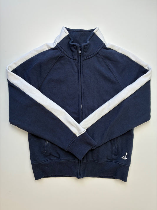Janie and Jack Sweatshirt - Navy Blue French Terry Zip Up | size 5T/6