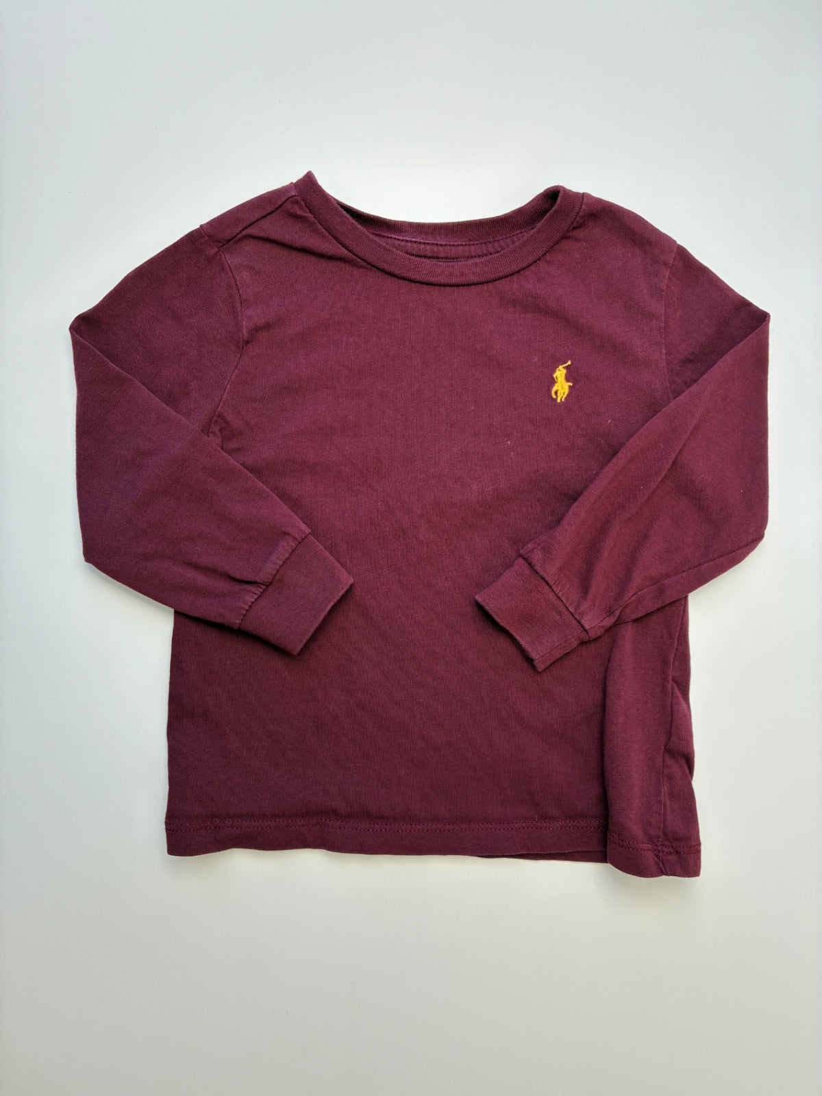 Ralph Lauren Long Sleeve T-Shirt - Red 100% Cotton | size 18 Months