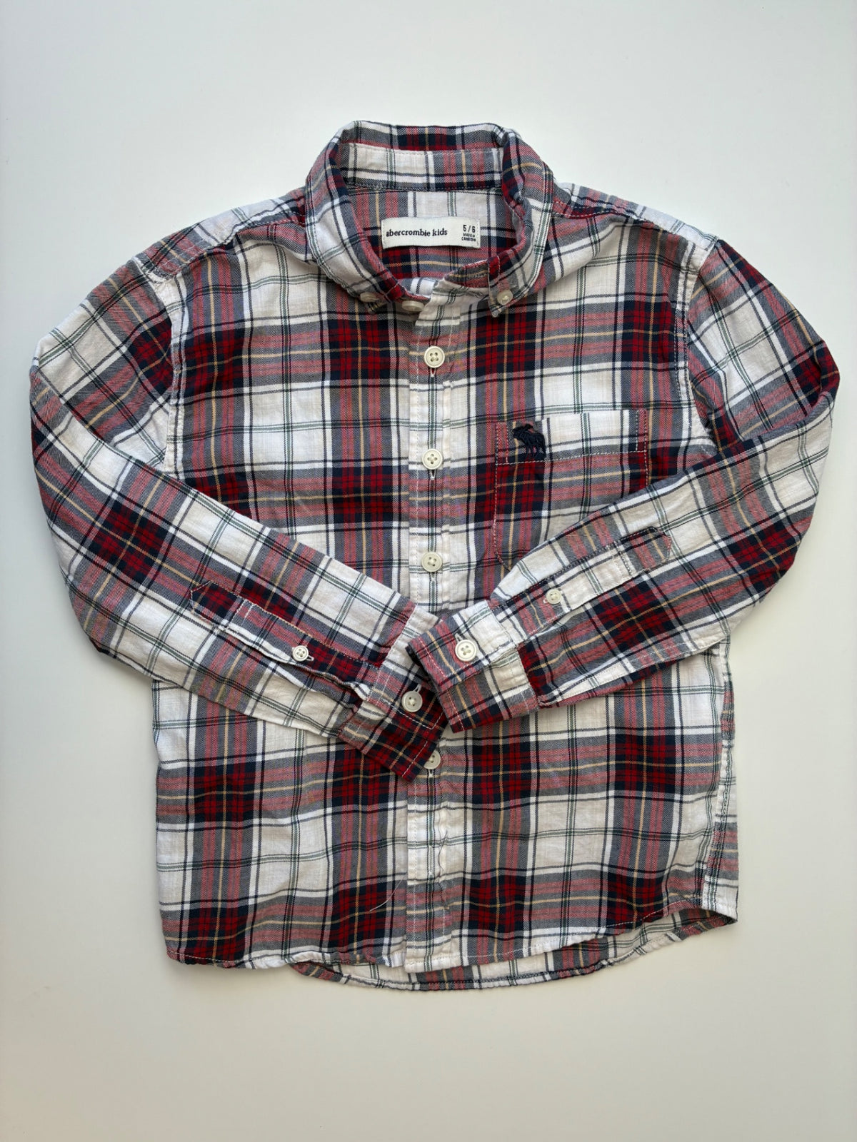 Abercrombie Kids Shirt - Multicolor Plaid Button Down | size 5T/6